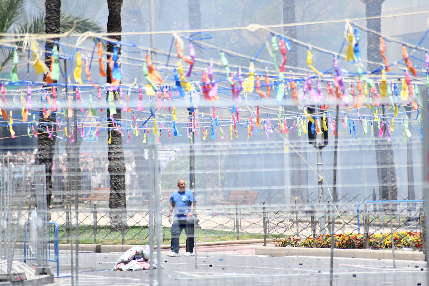 Una mascletà en Luceros.