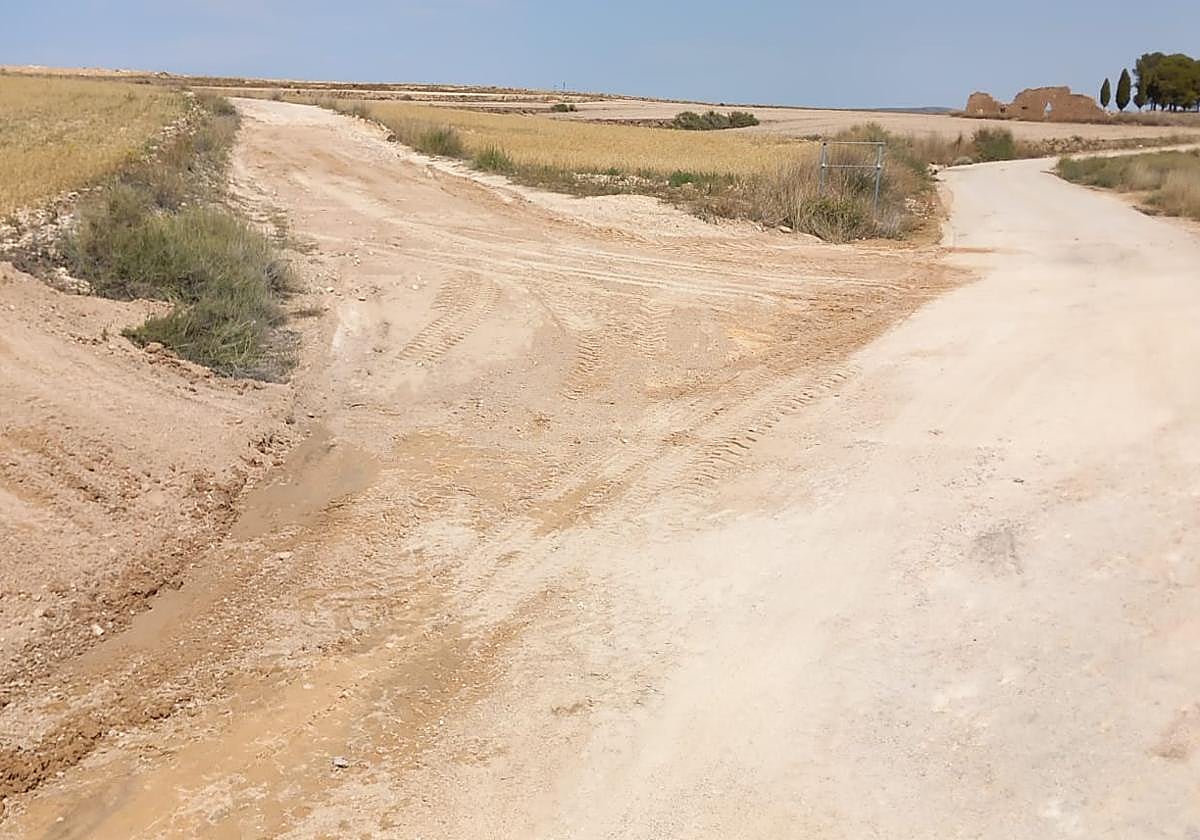 Lugar donde se habían acumulado los 15.000 kg de lodo.
