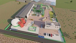 Vista de la futura planta.