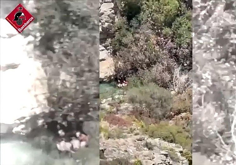 Imagen desde el helicóptero del Consorcio Provincial de Bomberos.