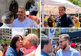 El alcalde de Alicante, Luis Barcala, charla con el reciente exjugador de baloncesto Sergio Rodríguez.
