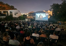 Imagen de una de las proyecciones en la Villa Romana durante la edición de 2023