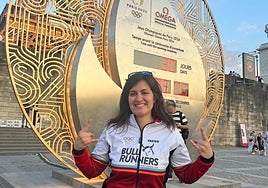 Alexandra Salcedo en la base operativa de París 2024.