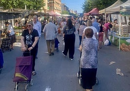 Los puestos instalados en su nueva ubicación.