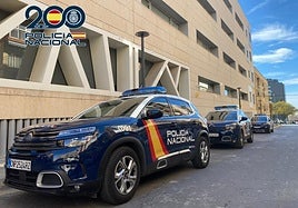 Coches patrulla en la Comisaría Provincial.