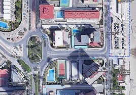 Mapa de la avenida Niza de Alicante.