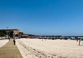 Una de las playas cerradas por contaminación.