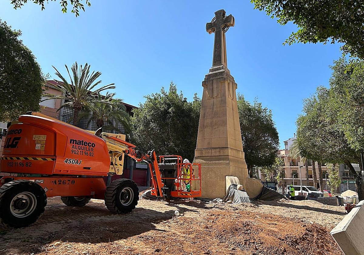 Obras en el el Paseo de Germanías del Elche.