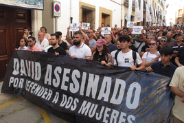 Manifestación de protesta en Gata de Gorgos por el asesinato de David Lledó.