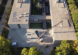 Instalación de la planta solar del edificio Germán Bernácer.