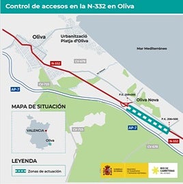 Tramo de carretera en la que se actuará.