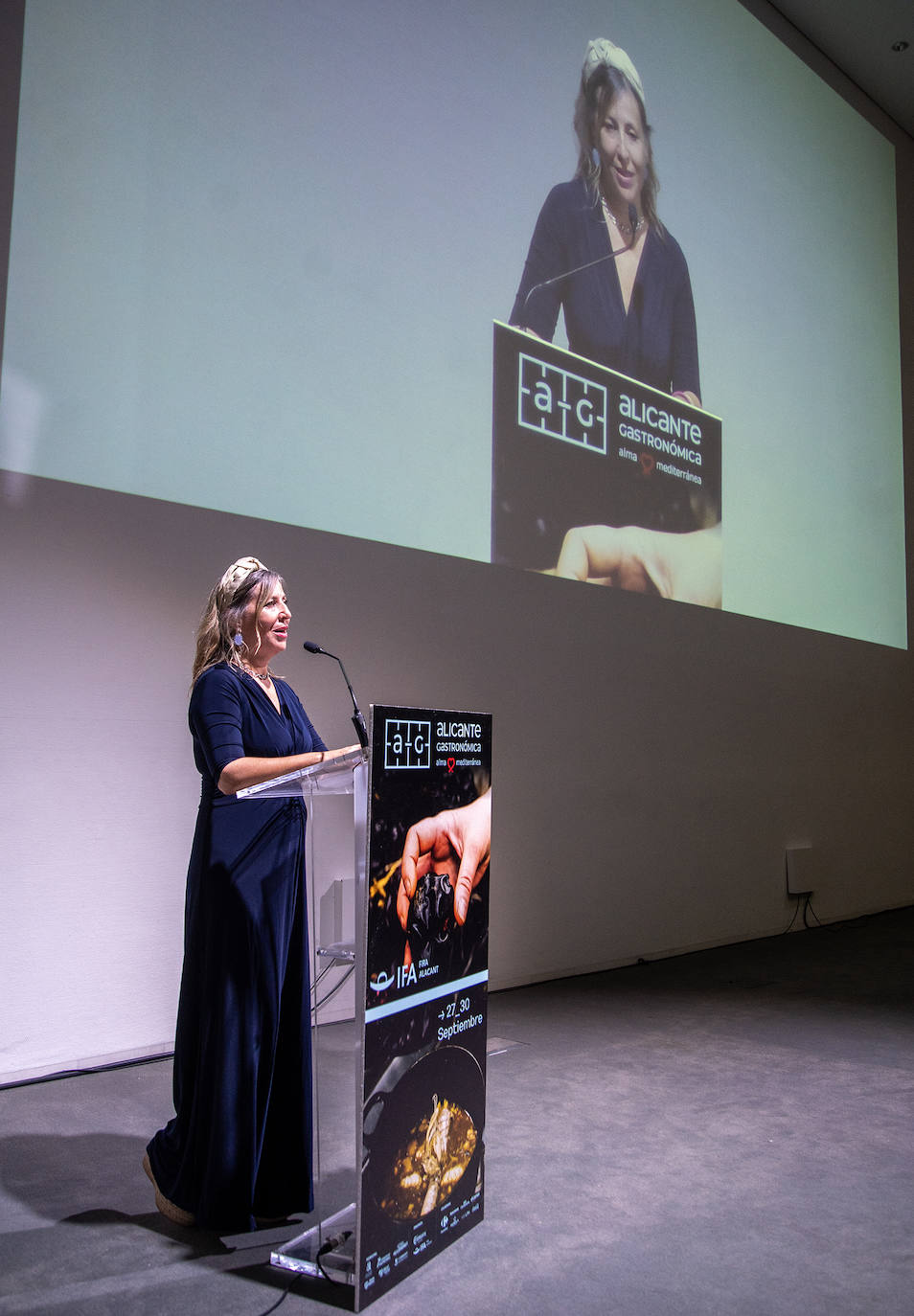 Gema Amor durante la presentación de Alicante Gastronómica.