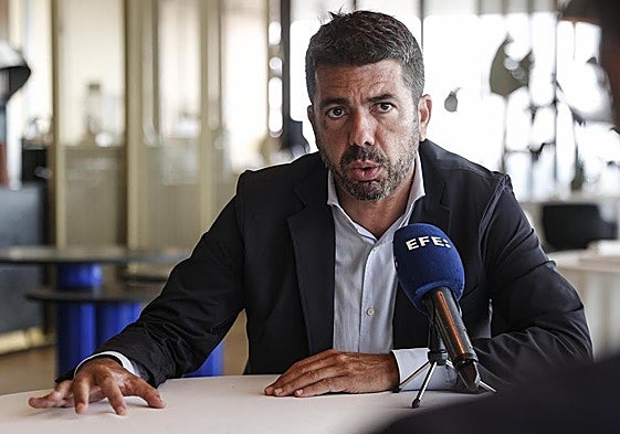 El president de la Generalitat, Valenciana, Carlos Mazón