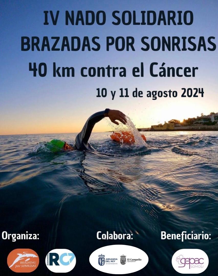 Cartel de la carrera a nado solidaria