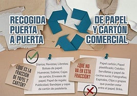 Cartel de la recogida de residuos puerta a puerta en Altea.