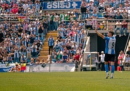 Coscia levanta las manos en el choque decisivo por el ascenso frente al Lleida.