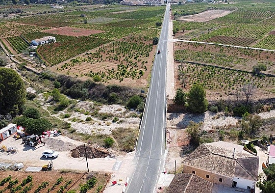Tramo de carretera que une Xaló y Llíber.