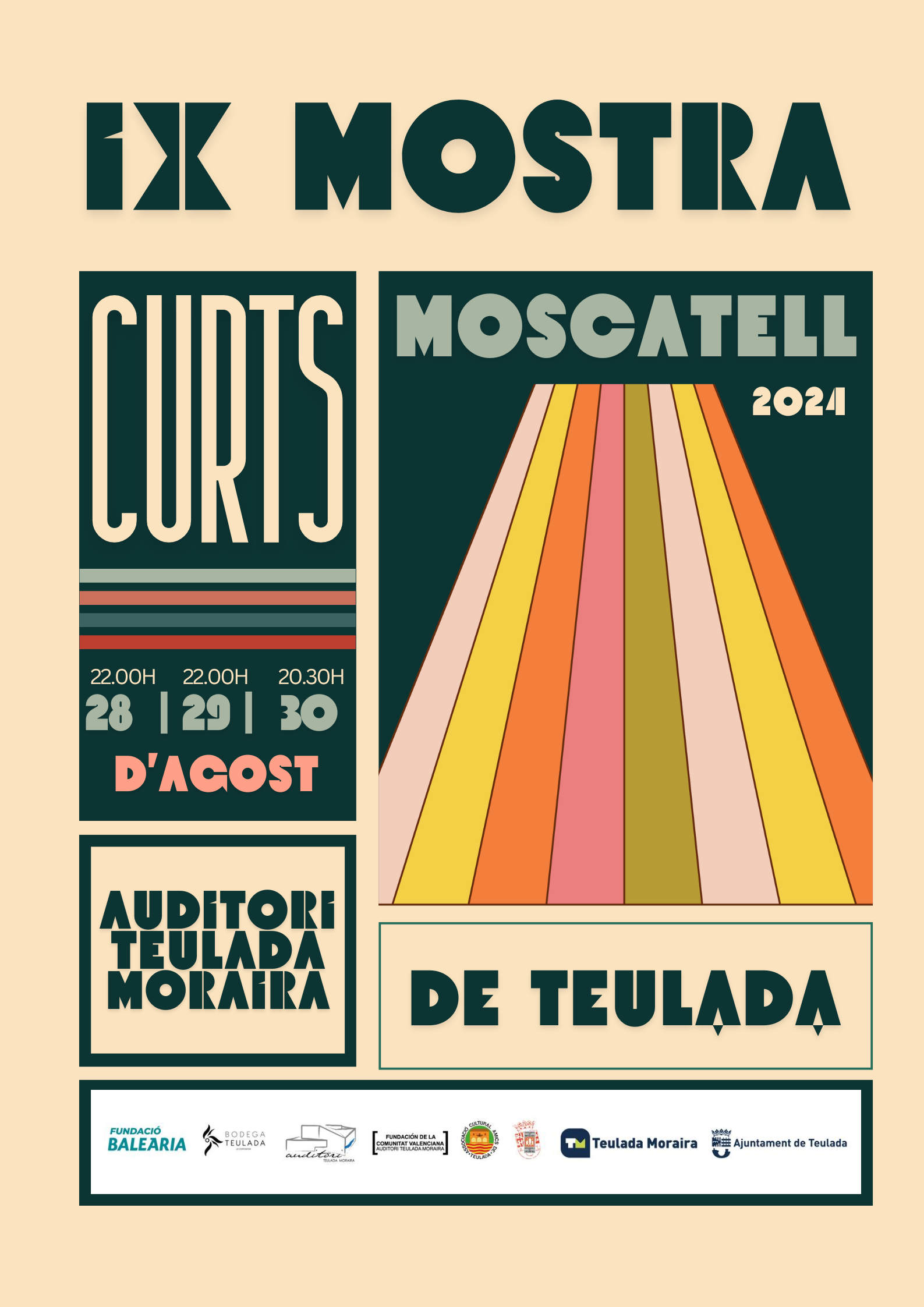 Cartel de la Mostra Curts de Moscatell de Teulada.
