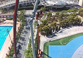 Realización de las obras en el estadio.