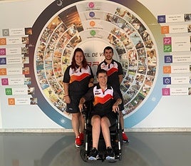 Noemí Núnez, técnico de la selección española de boccia, en la concentración de Barcelona previa a los Juegos Paralímpicos de París 2024.