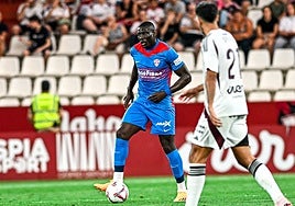 El central Bambo Diaby, en sus primeros minutos como franjiverde.