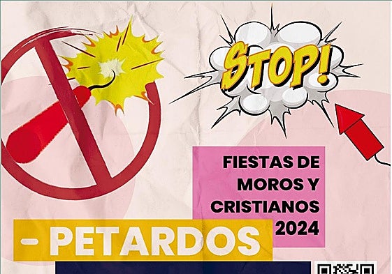 Parte del cartel promocional para la campaña de petardos del Ayuntamiento de Villena