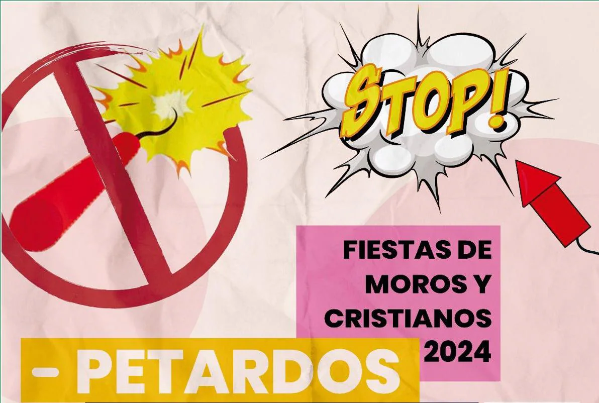 Parte del cartel promocional para la campaña de petardos del Ayuntamiento de Villena