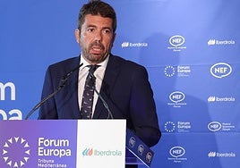 Mazón en el Fórum Europa Tribuna Mediterránea este martes.