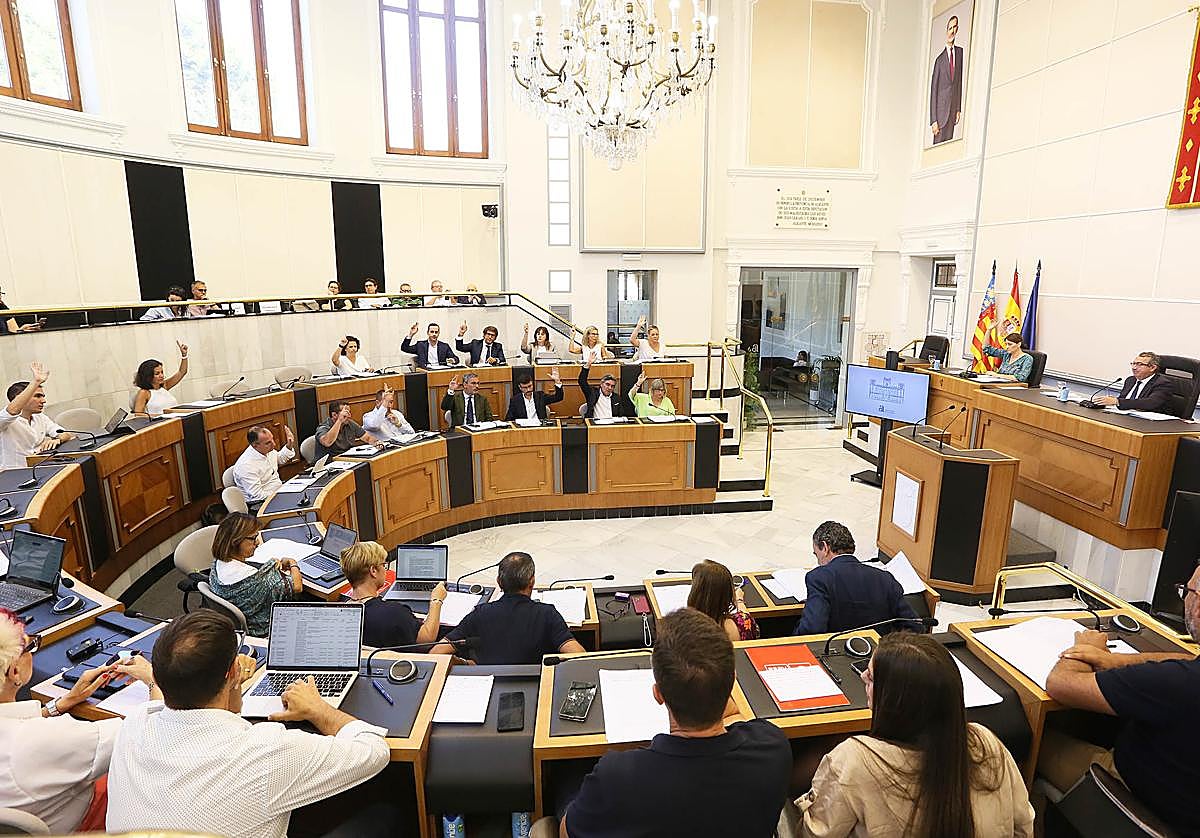 Pleno de la Diputación de Alicante.
