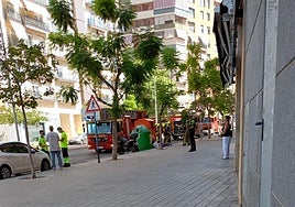 Efectivos del Speis en el lugar del siniestro.