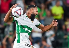Mourad celebra con rabia el 2-2 frente al Granada.