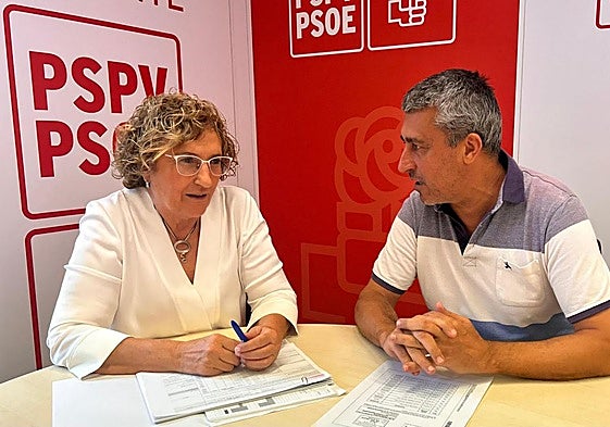 La portavoz del PSPV en el Ayuntamiento de Alicante, Ana Barceló, y el concejal Eduardo Rodríguez.