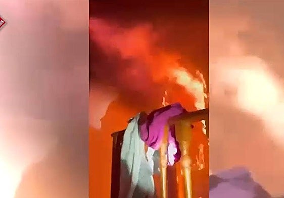 Vivienda afectada por el incendio