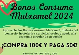 Información sobre los nuevos Bono Consume Mutxamel.