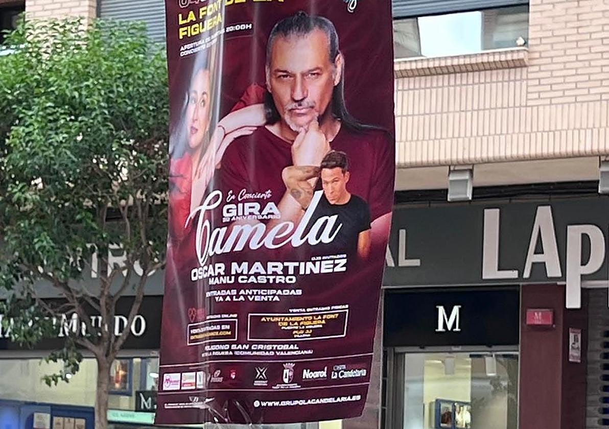 Uno de los carteles instalados en el municipio.