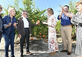 Momento de la inauguración de la campaña de la Granada Mollar de Elche.