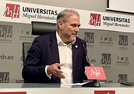 El rector de la UMH, Juan José Ruiz, este jueves.