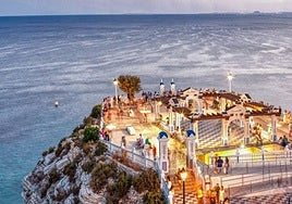Imagen reciente del mirador del mirador del Castell de Benidorm