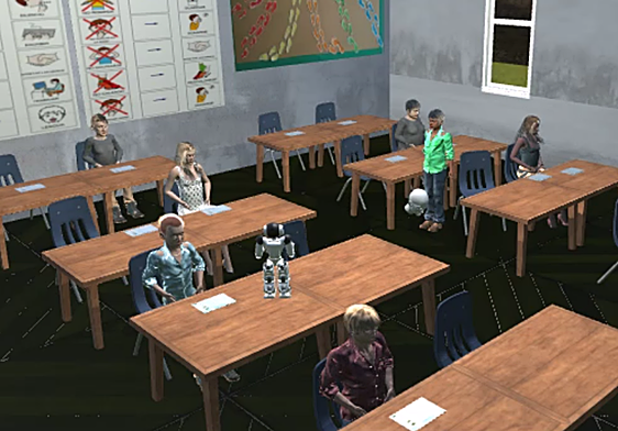 Entorno de aprendizaje recreado por la app de la UA.