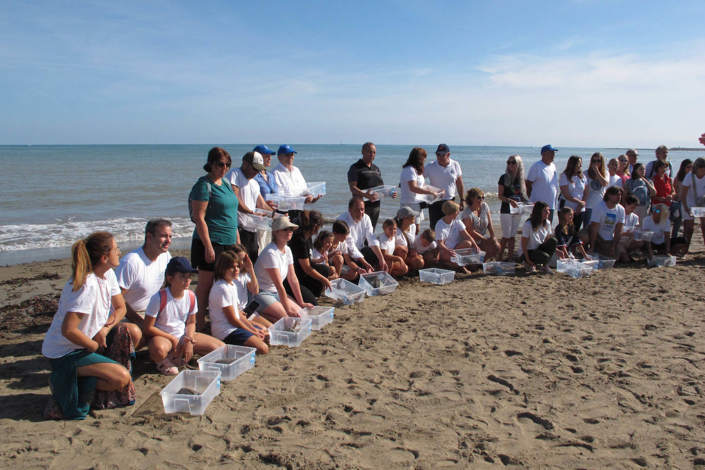 Suelta de tortugas en Dénia