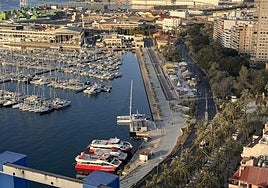 El Puerto de Alicante, a vista de pájaro.
