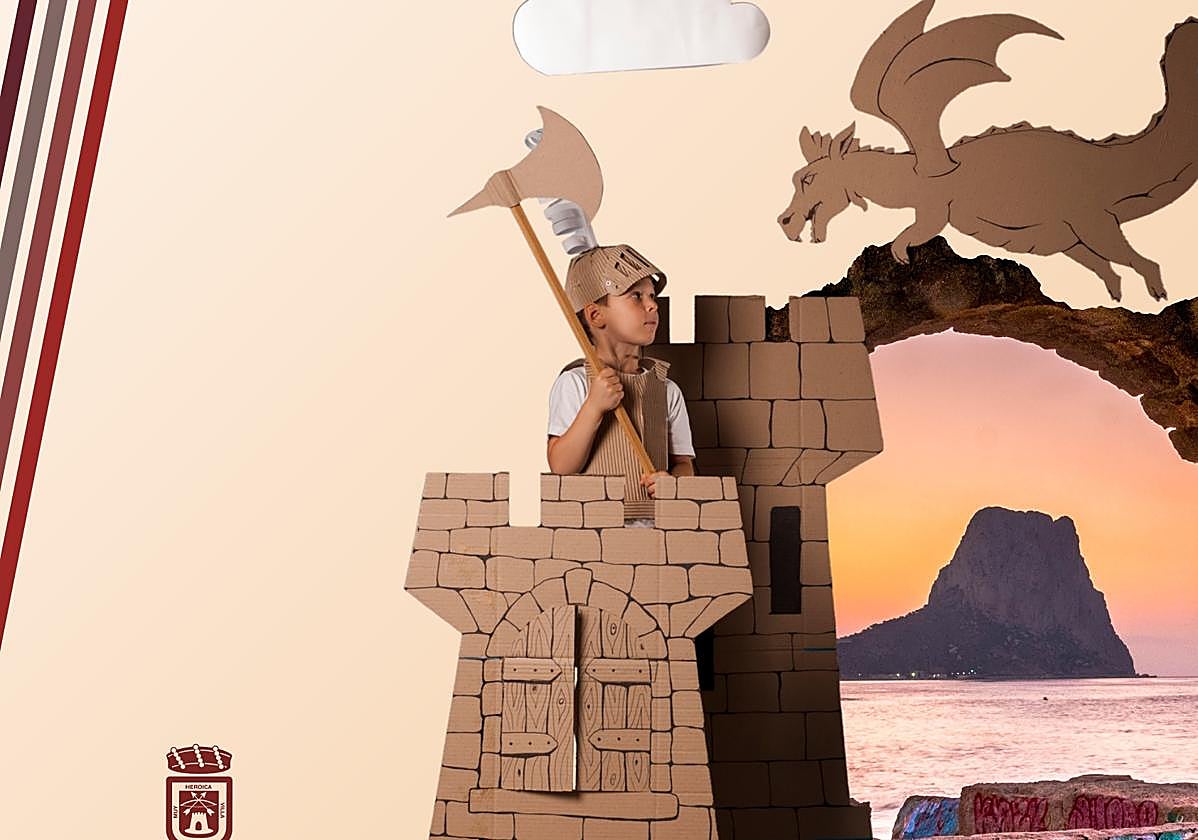 Detalle del cartel promocional del 9 d'octubre en Calp.