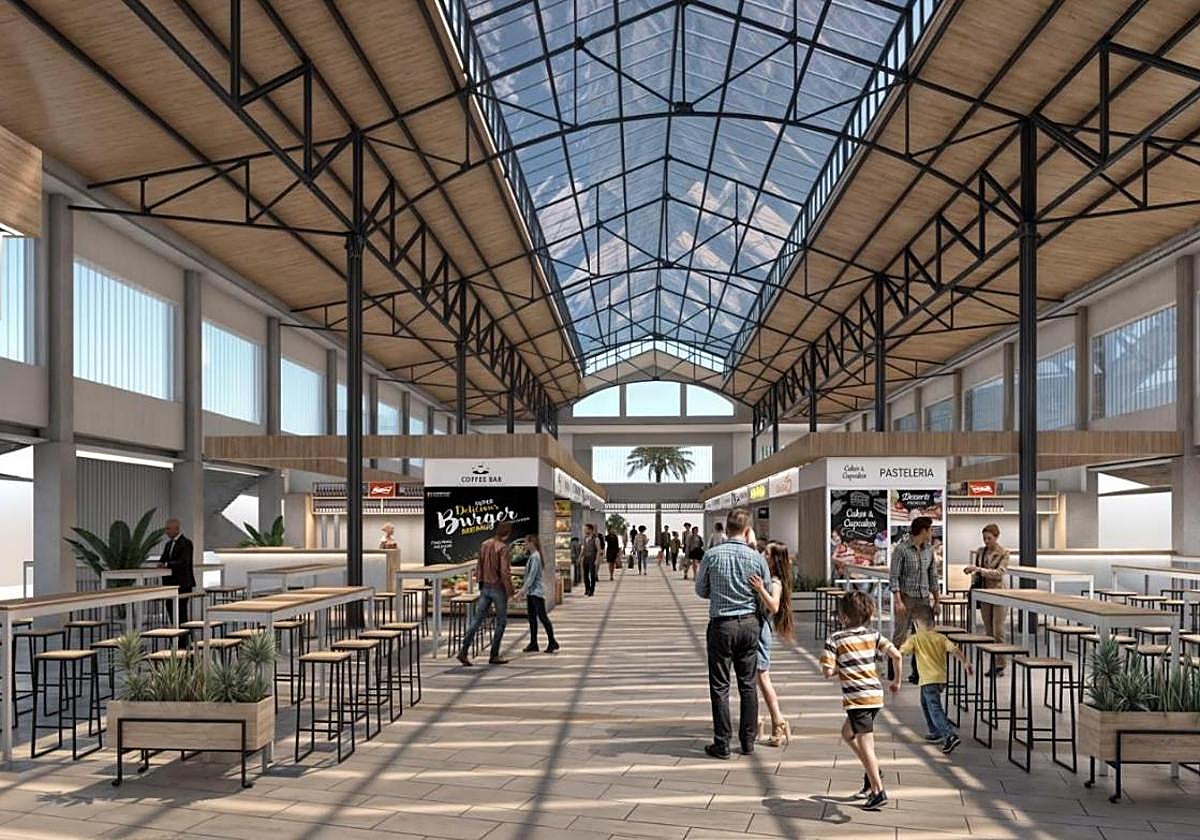 Simulación del Mercado Central de Elche tras las obras.
