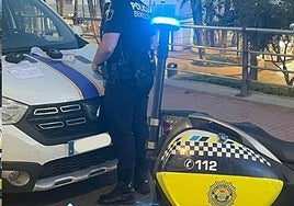 La Policía Local de Benidorm durante un servicio.
