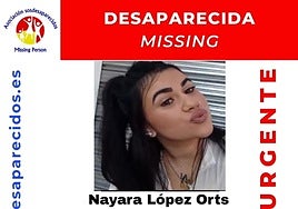 Cartel de búsqueda de Nayara López.