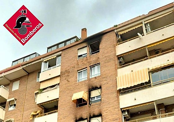 El piso siniestrado en El Campello.