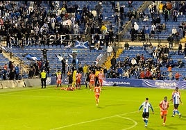 Momento de tensión en el Rico Pérez tras el 1-2.