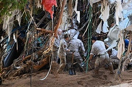Tareas de rescate tras la DANA en Valencia.