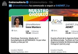 La eurodiputada de Podemos Irene Montero ha seguido a la Aemet este lunes.