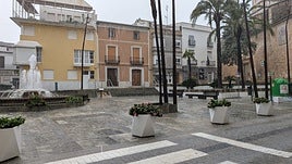 Lluvias en Pego este jueves.